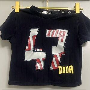 Y2K Dior Black T-Shirt with Graphic Print PRICE FIRM